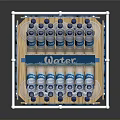 Volter Brand Bottled Water Organized On Retail Display Rack With Shelves