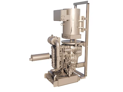 Advanced Heavy Duty Industrial Equipment With Precision Metallic Mechanical Structure And Pipeline Components 3d model