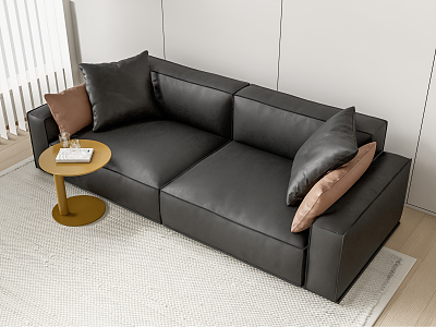 Modern double sofa multiplayer sofa model