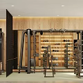 Spacious Yoga Studio Interior With Mats And Hammocks
