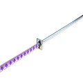 Decorative Weapon With Silver Blade And Purple Hilt Diamond Pattern Design