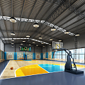 modern basketball hall basketball court 3d model