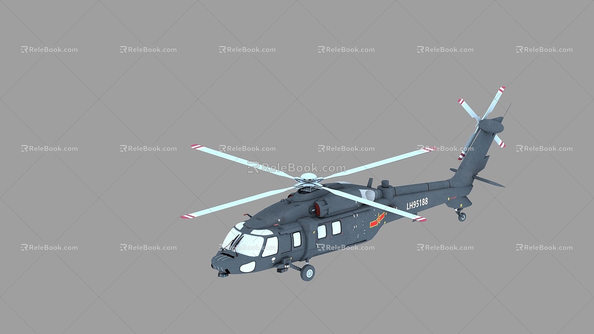 Straight 20 helicopter 3d model