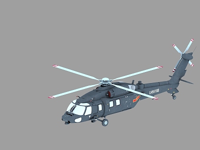 Straight 20 helicopter 3d model