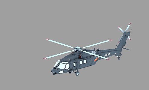 Straight 20 helicopter 3d model