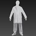Man In White Long Coat Purple Shirt Dark Pants And Gray Shoes On Gray Background