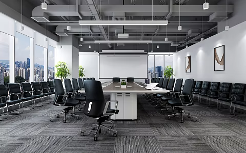 Modern Conference Room Large Conference Room 3d model