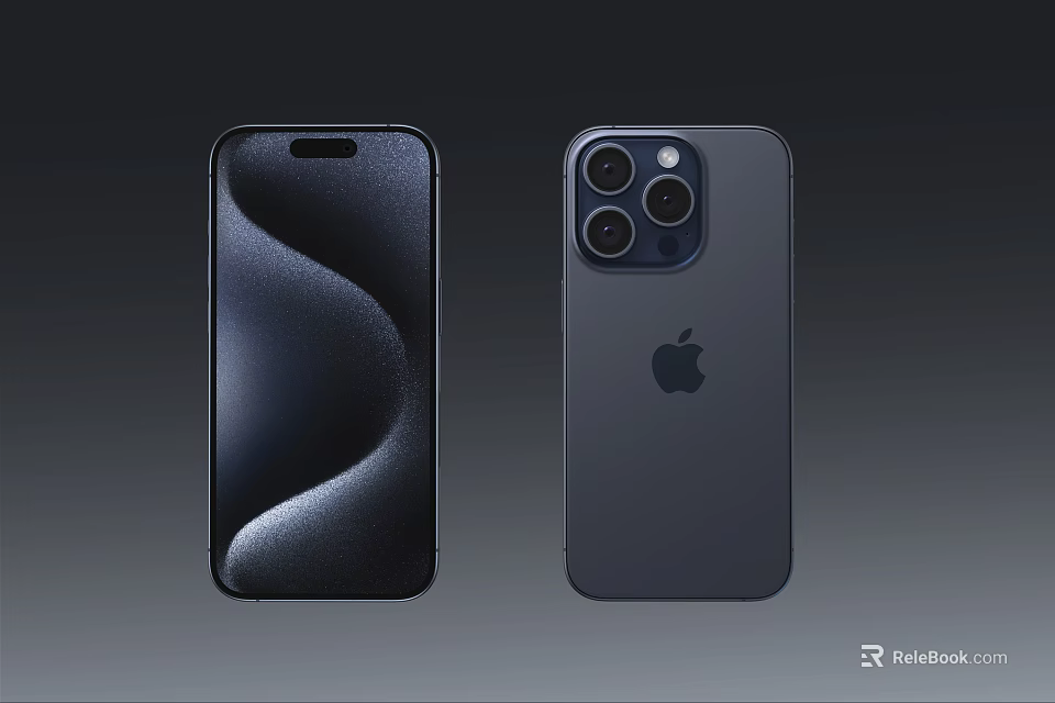 Two Sleek Apple iPhone Smartphones With Front Screen Design And Back Triple Camera 3d model 