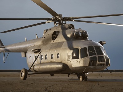 Hyundai Mi 8 Helicopter Medium Transport Helicopter Military Helicopter 3d model