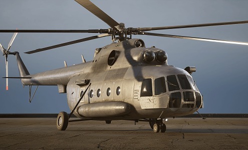 Hyundai Mi 8 Helicopter Medium Transport Helicopter Military Helicopter 3d model