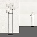 Modern Minimalist Floor Lamp Indoor Design With Black Stand And White Lampshade