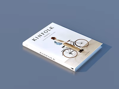 KINFOLK Magazine Cover Featuring Person Sitting By Bicycle And Issue Details 3d model