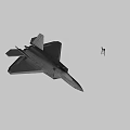 Modern Stealth Fighter Jet With Visible Cockpit And Deployed Landing Gear
