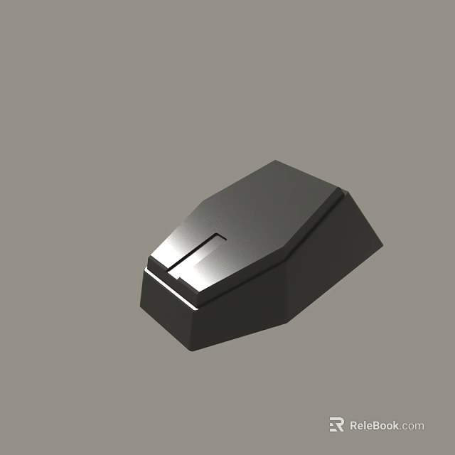 Modern Black Computer Mouse With Smooth Surface And Scroll Wheel Design 3d model 