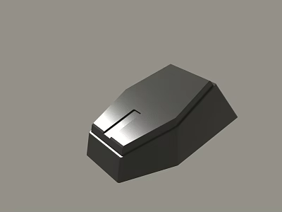 Modern Black Computer Mouse With Smooth Surface And Scroll Wheel Design 3d model