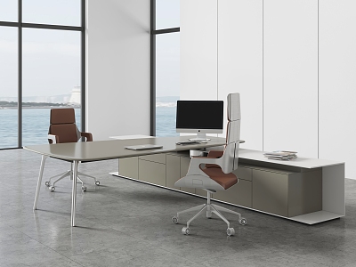 Bantai Office Desk Office Chair Sofa Coffee Table Filing Cabinet Office Administrative Table Tea Cabinet Manager's Office Meeting Room Leisure Negotiation Area model