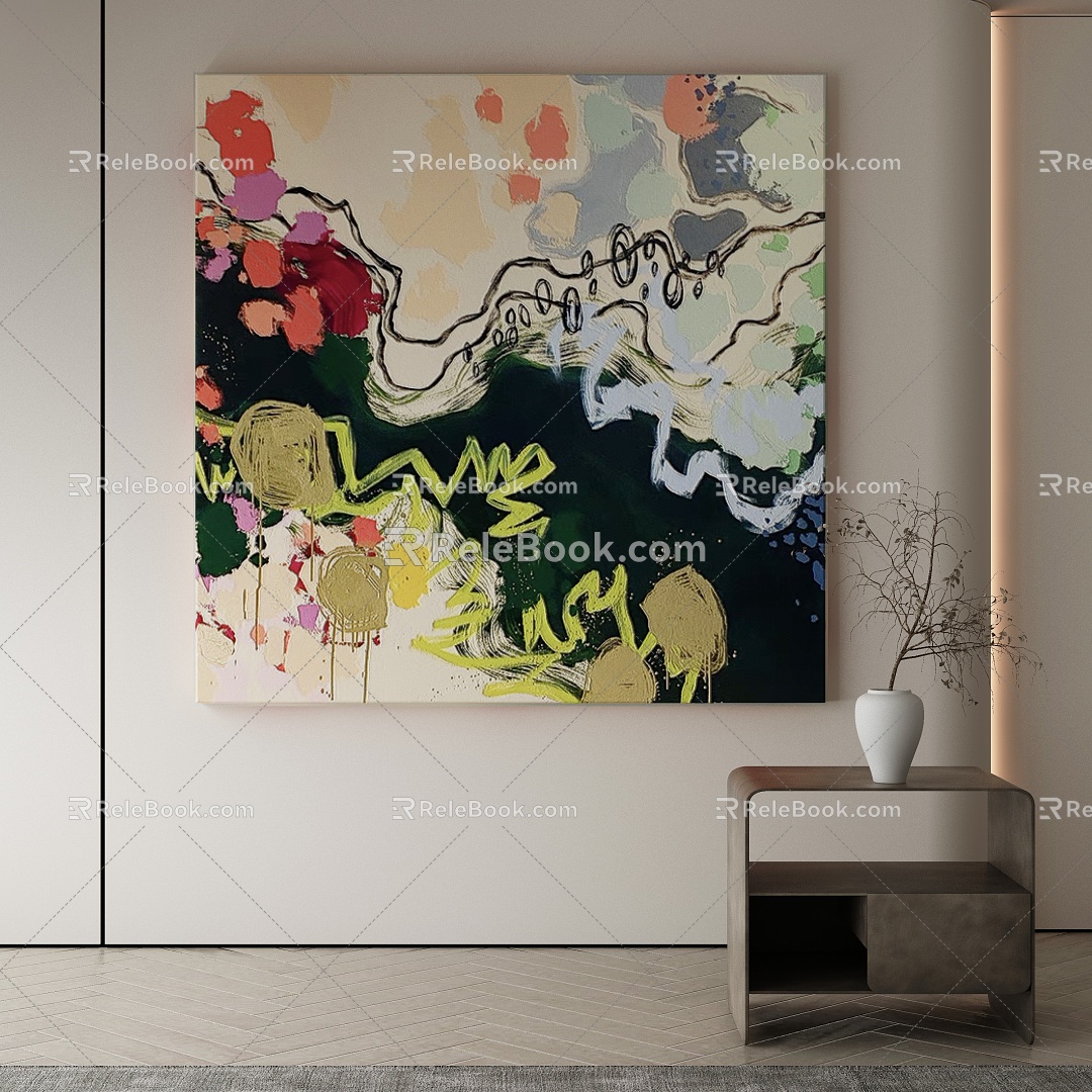 modern decorative painting 3d model