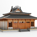 Chinese ancient architectural appearance 3d model