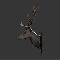 Modern animal wall decoration deer head antler elk elk horn 3d model