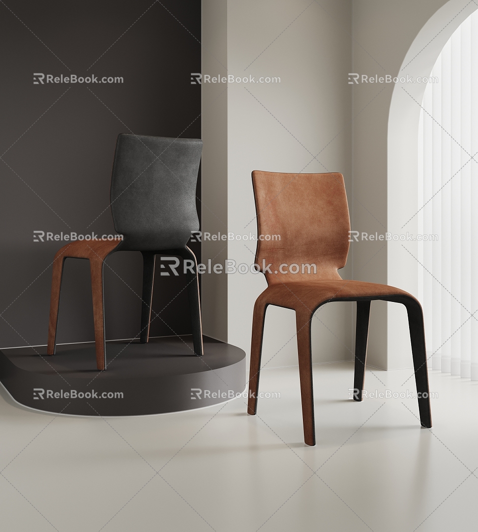 Modern Lounge Chair Dining Chair Single Chair 3d model