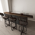 Modern medieval bar water bar bar bar bar bar chair 3d model