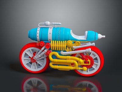 Jet Motorcycle Sci-Fi Motorcycle Concept Motorcycle Flying Car Space Flying Car Space Motorcycle 3d model