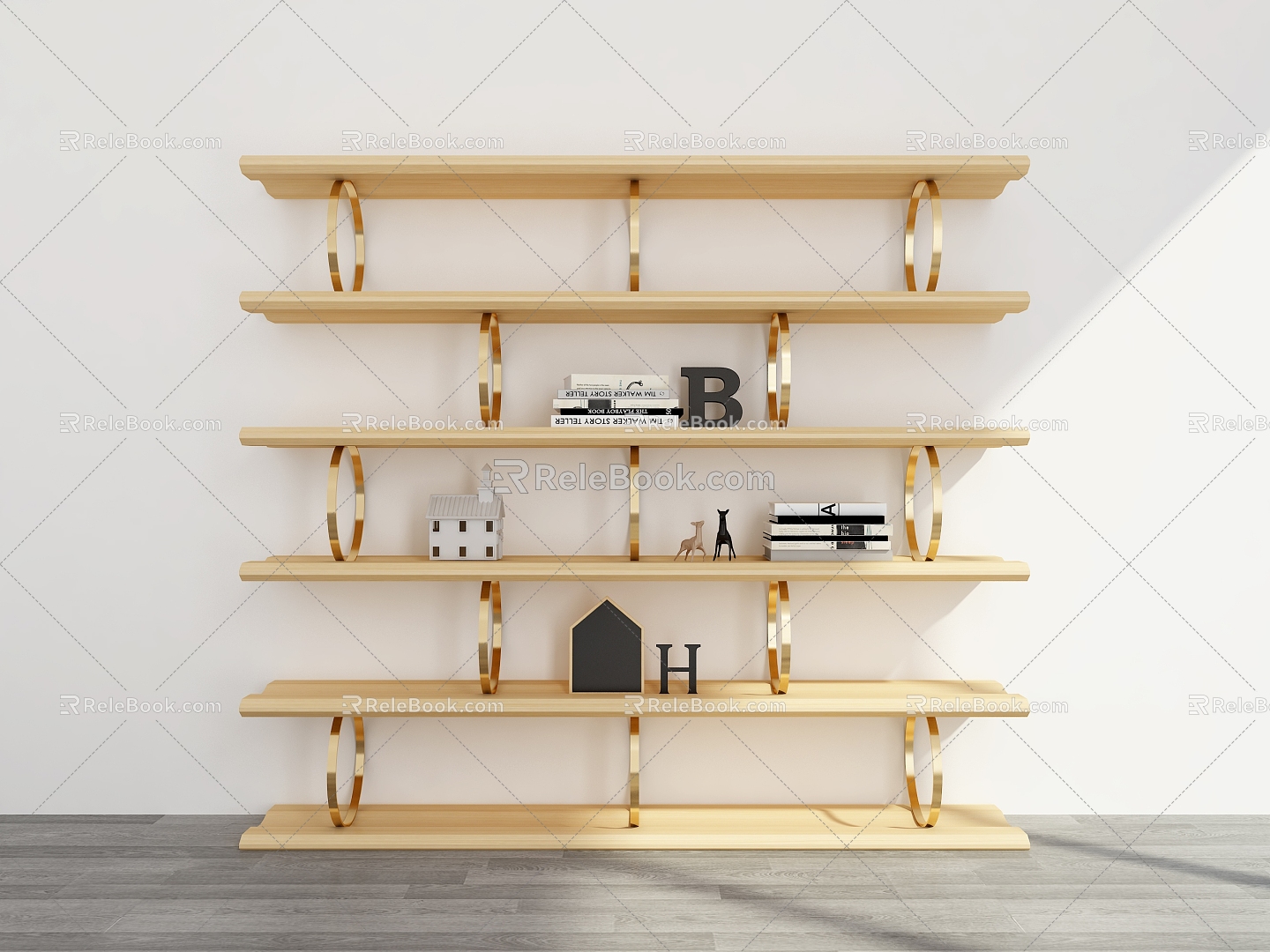 Bookshelf Bookshelf Ornaments Bookshelf Decorative Storage Rack Decorative Rack Bookshelf Shelf 3d model