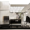 Modern Boutique Store Interior With Glass Display Cases Yellow Armchairs Reception Desk And Bright Lighting