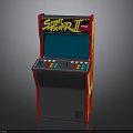 Street Fighter II Arcade Game Machine With Control Panel Colorful Buttons And Screen