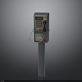 Public Outdoor Payphone With Digital Display Keypad Handset And Metal Pole