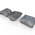 Natural Wood Stone Blocks With Rough Textured Surfaces And Gray Hues