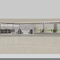 Elegant Piano Store Interior Featuring Display Pianos And Seated Customer