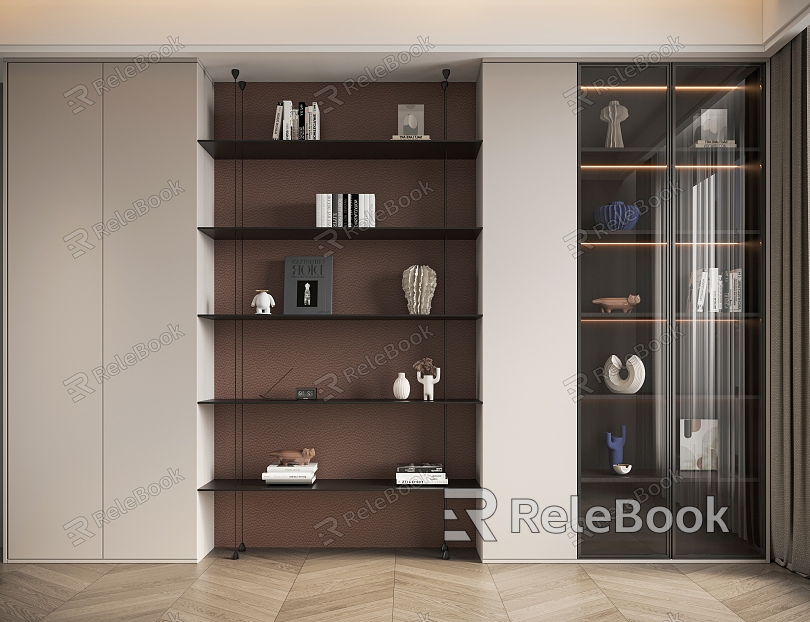 Modern Bookcase Decorative Cabinet model