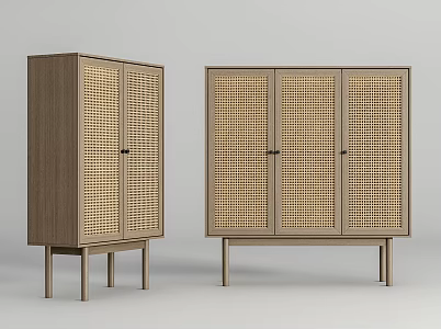 Rattan Decorative Cabinet Rattan Cabinet Side Cabinet 3d model