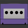 Purple Compact Device With White Panel Circular Holes Transparent Window And Ventilation Grilles