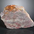 Natural Stone Block With Unique Colorful Patterns And Textured Surface 3d model