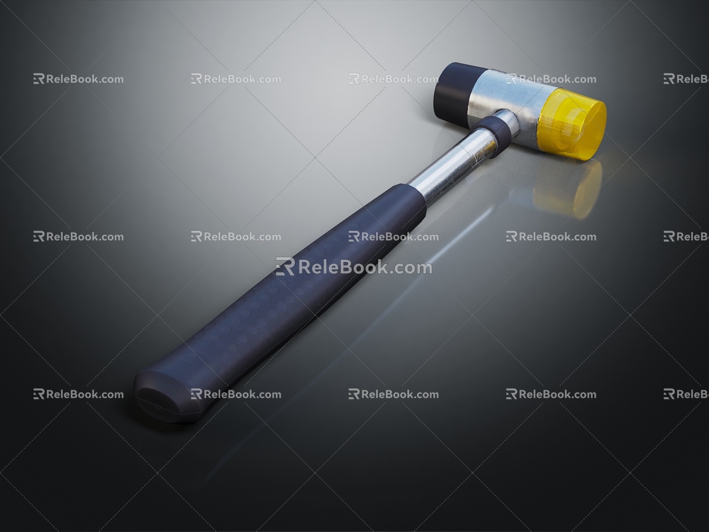 Modern gavel court hammer 3d model