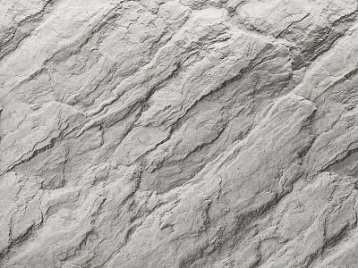 Gray Rock Texture Building Component With Natural Rough Surface Details 3d model