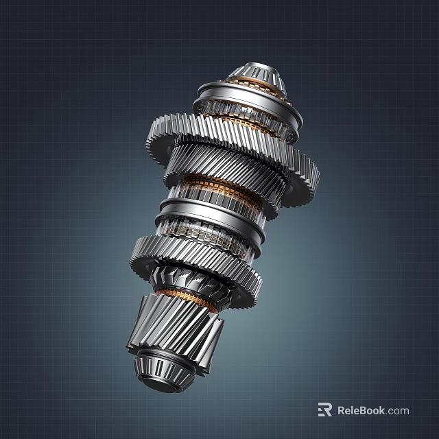 Smart Machine High Precision Gear System With Multi Layered Metal Engineering Design 3d model 