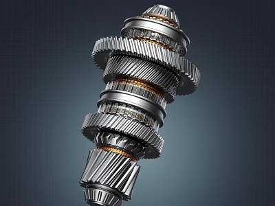 Smart Machine High Precision Gear System With Multi Layered Metal Engineering Design 3d model