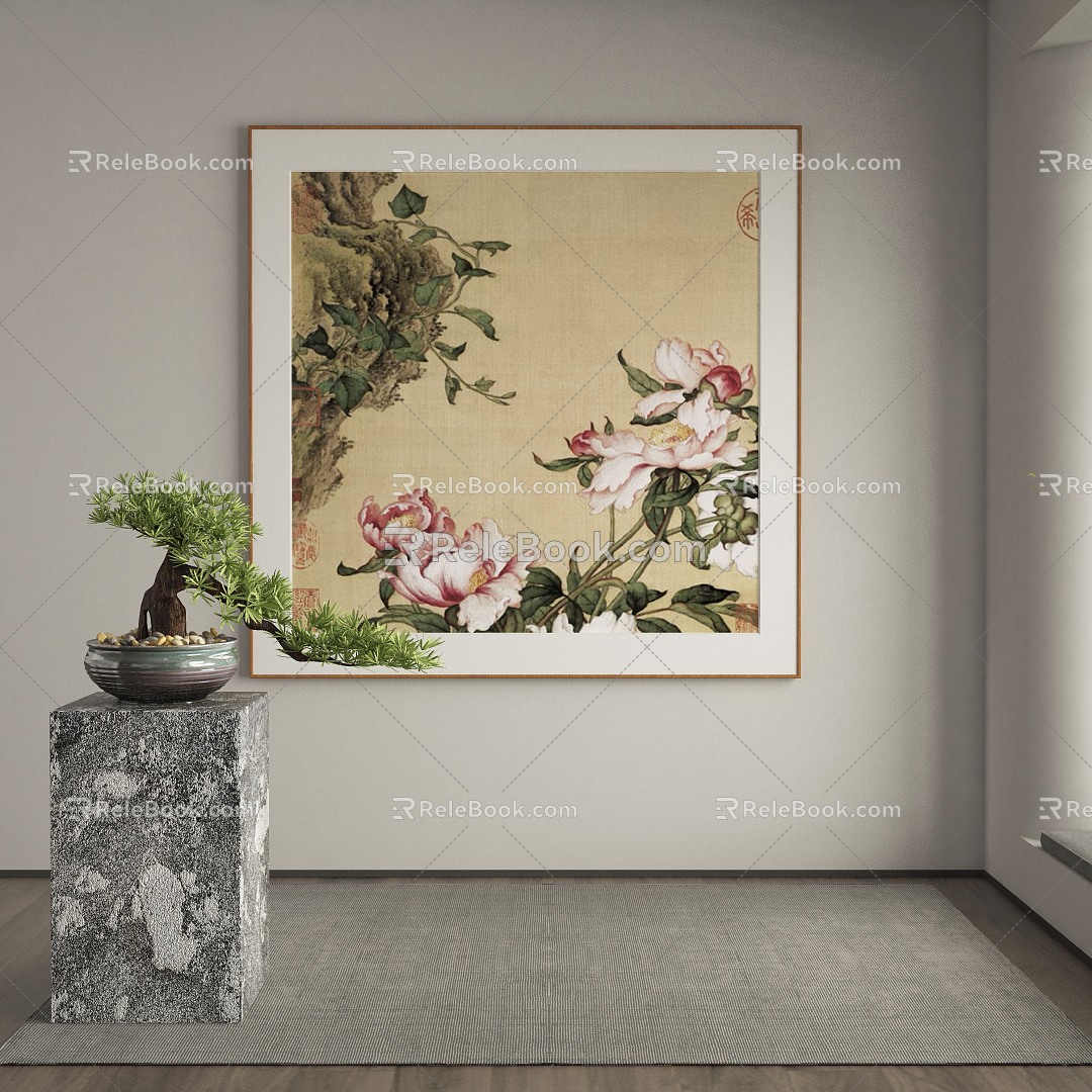 New Chinese Decorative Painting 3d model