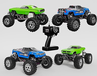 Modern toy car remote control off-road toy car 3d model