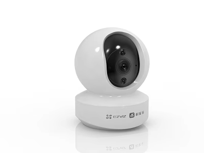 White Spherical Home Security Camera With Stable Base For Indoor Daily Use Electrical Appliance 3d model