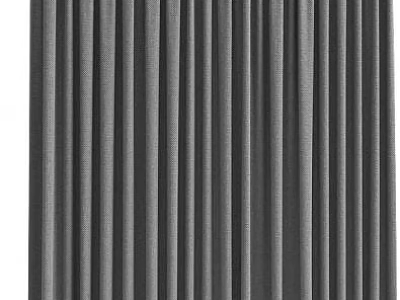 Elegant Gray Vertical Striped Curtain Fabric for Modern Home Window Decor 3d model