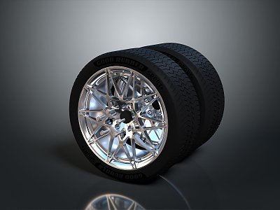 Tire tire wheel hub Volkswagen wheel hub Volkswagen tire new tire car outer tire car wheel hub 3d model