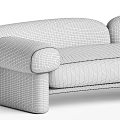 Elegant Modern Beige Fabric Multi Person Sofa With Rounded Arms And Wooden Legs