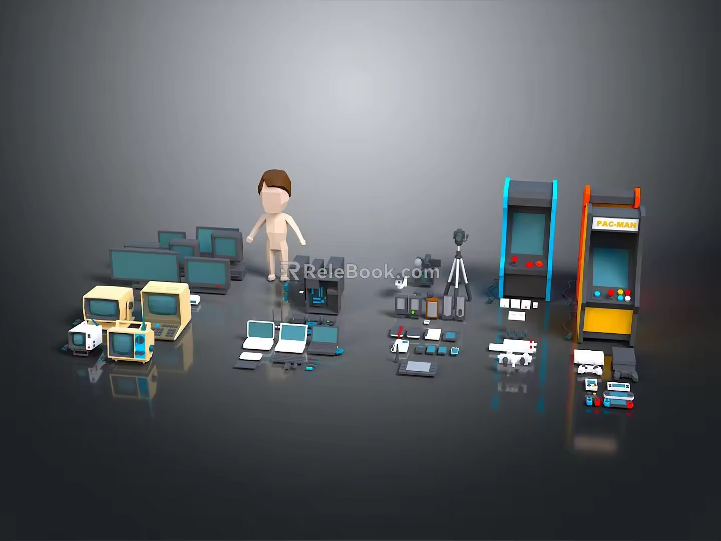 Modern game machine large game machine coin-operated game machine arcade 3d model
