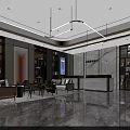 Modern Elegant Hotel Lobby Interior Design With Reception Counter Sofa Area And Marble Flooring