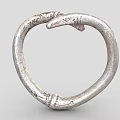 Elegant Vintage Silver Bracelet With Classic Loop Design And Intricate Handcrafted Details