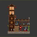 Traditional Chinese Ancient Architecture With Curved Eaves Red Lanterns Wooden Plaque And Stone Steps